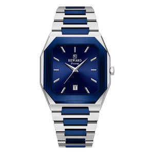 REWARD Nuevo Producto Reloj de Cuarzo para Hombre con Tres Agujas, Caja Ultrafina Clásica, Bisel de Acero Inoxidable, Resistente al Agua, Reloj de Pulsera Cuadrado para Hombre - Product Image 3