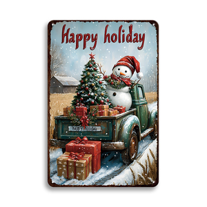 INEED Tùy Chỉnh In Ấn Cổ Điển Tường Trang Trí Nội Thất Giáng Sinh Kim Loại Tin Đăng Home Văn Phòng Thanh Trang Trí Nội Thất Giáng Sinh Kim Loại Tin Đăng - Product Image 3