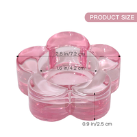 Bougeoirs chauffe-plat en verre rose à base épaisse vide de luxe en forme de fleur pour la décoration de fête d'anniversaire de mariage