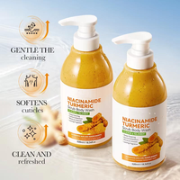 Gel Douche Exfoliant Doux au Curcuma et Niacinamide avec Vitamine C pour une Peau Éclatante et Hydratée 520ml Marque Blanche