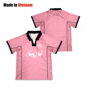 Sublimated Street <b>Retro</b> <b>Football</b> Shirts Pink Soccer Jerseys - Product Image 1