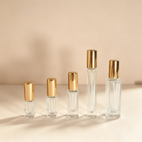 Botol Semprot Parfum Mini 3ml/5ml/10ml/20ml Kosong Isi Ulang Persegi Panjang Kaca Parfum Travel Portabel Botol Sampel Wewangian