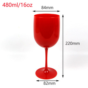 Copas de Vino Modernas de Plástico Irrompible de 480 ml, Color Blanco y Rosa, Copas de Cóctel para Champán, para Bodas y Fiestas - Product Image 2