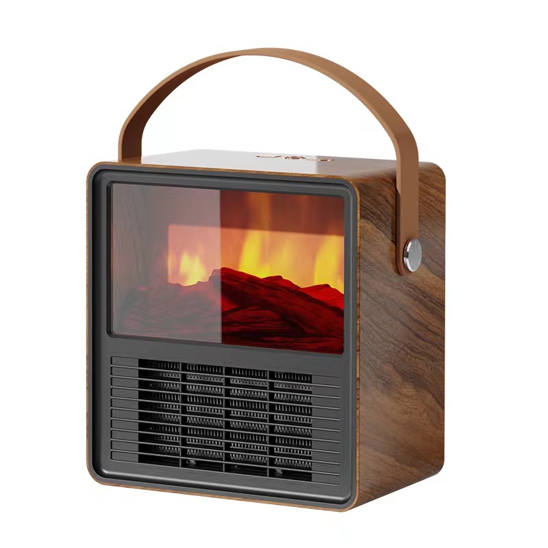 2023 Hot Selling Smart Home Electric Mini Intelligent Flame Fireplace Heater Portable Desktop Electrical Heater for Winter
