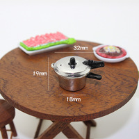 Cuiseur à riz électrique miniature en métal et autocuiseur Mini ustensiles de cuisine pour maison de poupée BJD poupées jouet en métal élégant