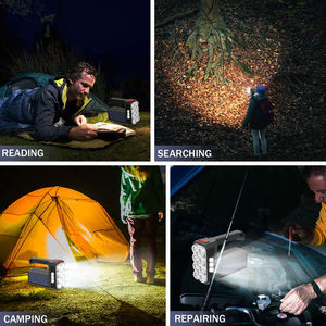 Projecteur <span class=keywords><strong>Rechargeable</strong></span> 90000 Lumens, <span class=keywords><strong>Lampe</strong></span> Torche <span class=keywords><strong>LED</strong></span> Portable avec Alimentation Solaire, Phare Super Puissant pour la Pêche et le Camping - Product Image 3