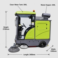 Nouvelle balayeuse de voirie électrique autopropulsée X2 1900 mm, certifiée CE, pour usage en entrepôt