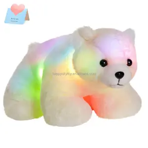 Светодиодные уличные освещенные плюшевые полярный медведь чучело рождественские украшения светодиодные плюшевые игрушки