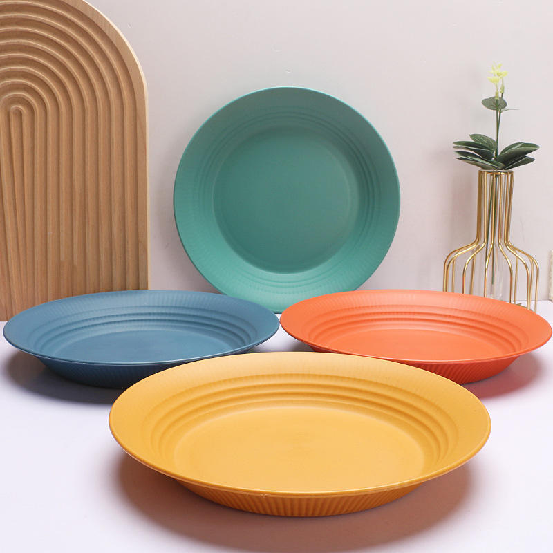 Eco-Friendly Wheat Straw Restaurant Plates Durable Stylish