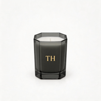 Pot carré écologique sur mesure - Verre géométrique de luxe personnalisé 8oz 10oz, réutilisable pour bougies parfumées