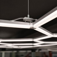 Luminaire suspendu modulaire hexagonal à LED, éclairage décoratif en groupe pour club de billard, salon, bar