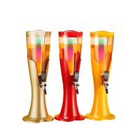 Distributeur de Boissons Portable Automatique 3L Personnalisé en Gros avec Lumières LED, Tour à Jus, Bière, Vin et Tube à Glace en Plastique
