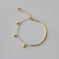 Bijoux Ins européens et américains Bracelet à maillons de chaîne en acier inoxydable plaqué or 18 carats accessoire de mode