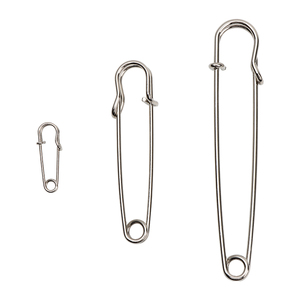 Accessoires de <span class=keywords><strong>couture</strong></span> pour vêtements multi-tailles, épingle de sûreté en métal argenté nickelé en acier inoxydable de grande taille - Product Image 5