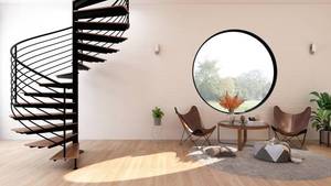 Foshan Factory Best <strong>Price</strong> Indoor Spiral <strong>Staircase</strong> Structure/Small Space Galvanized Steel <strong>Center</strong> <strong>Beam</strong> Spiral Stair - Product Image 5