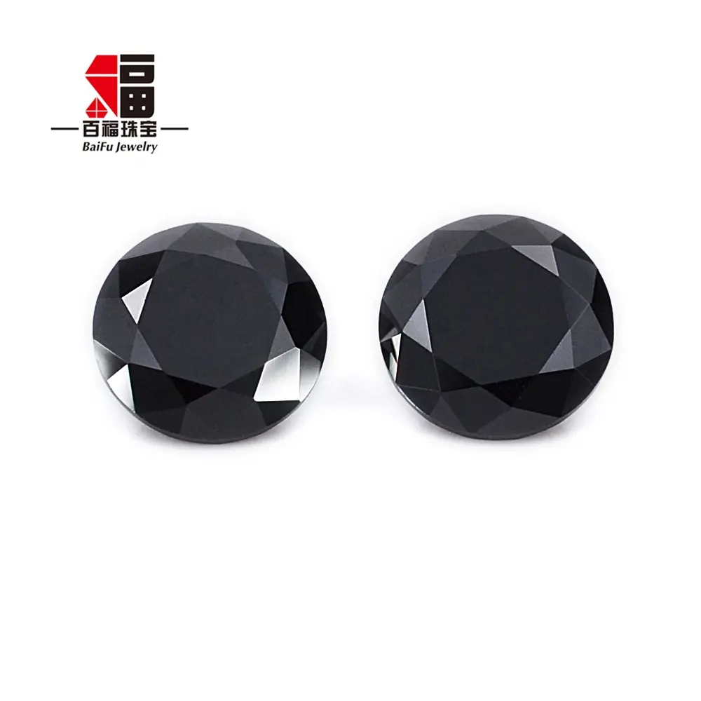 High quality loose diamond VVS clarity round cut black moissanite diamond on sale