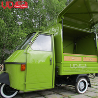 Rue Vente Mini Camion de Nourriture Électrique 3 Roues Chariot De Hot-Dog De Crème Glacée Mobile Piaggio Ape