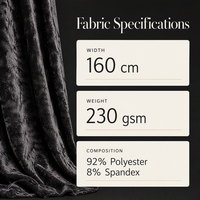 Tissu en velours extensible effet glacé tricoté, finition métallique brillante, extensible dans les 4 sens, toucher soyeux, bon tombé, idéal pour robe moulante