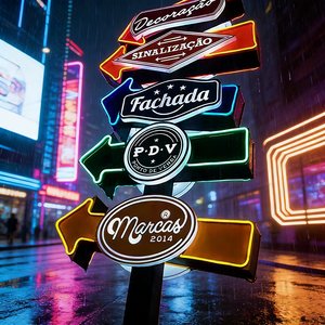 שלט ניאון לד מותאם אישית עם לוגו לעסקים, שלט פרסום אקרילי עמיד למים, תאורת ניאון לחנויות, מיתוג חיצוני - Product Image 2