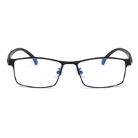 Lunettes avec filtre de lumière bleue pour ordinateur, alliage optique, lunettes carrées classiques pour hommes, accessoire Simple, professionnel,