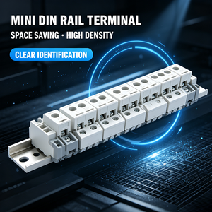 Bloc de bornes à visser sur rail DIN pour connexion de fils, idéal pour le câblage des armoires électriques - Product Image 3