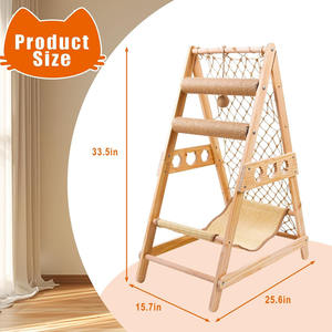 Árbol para Gatos con Escalera, Hamaca, Poste Rascador, Red para Trepar y Bola de Sisal Colgante, Escaleras para Gatos con Capacidad para Varias Mascotas - Product Image 2