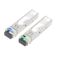 Módulo de Fibra Óptica Monomodo POE Melontel MT-SF2035 SFP 1.25Gb/s con Conector LC de Aleación de Aluminio 4G/WiFi/3G/GSM/GPRS CE RoHS 1310/1550nm