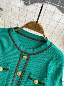Vestidos de Verano para Mujer, Estilo Francés, Color Verde, Manga Corta, Cuello Redondo - Product Image 4