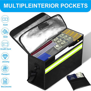 6500°F Fireproof Document Bag with <b>Lock</b>-Fireproof <b>Box</b> with 10 Layers Insulation Materials for Cash Documents Jewelry - Product Image 4