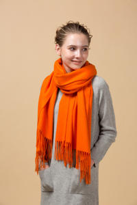 Wholesale Customized Long Merino Wool Cashmere <b>Women's</b> Winter <b>Scarf</b> Shawl Breathable ODM Soft for Travel Daily Use - Product Image 5