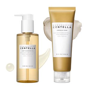 SKIN1004 Centella Double Cleansing Duo: Olio Detergente Leggero 6.76 Fl Oz e Schiuma Detergente in Fiala 4.22 Fl Oz - Set per la Cura del Viso - Product Image 1