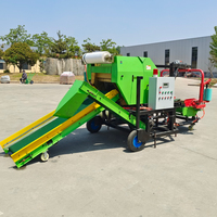 Presse à balles automatique pour ensilage de maïs avec machine d'emballage, machine d'emballage pour ensilage de foin, prix
