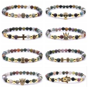 <span class=keywords><strong>Pulsera</strong></span> de cuentas de Lava Rock para hombre, difusor de aceite esencial, aromaterapia, Ideal para antiestrés, ojo de cristal, Cráneo, 8MM - Product Image 6