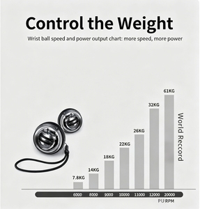 Gyro Ball con Estuche de Transporte, Ejercitador de Antebrazo, Entrenador de Muñeca y Brazo, Ejercitador LED para Gimnasio, Bola Giratoria de Fuerza para Antebrazo y Muñeca - Product Image 6