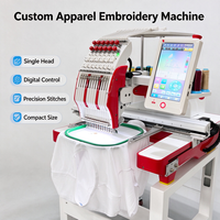 Machine à broder numérique à 9 aiguilles pour travaux de broderie de petits cœurs et d'étoiles