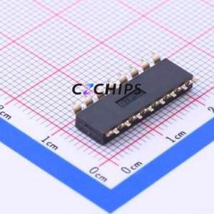 EMR-08-V DIP Switch SMD-16P,6x20.2mm Switch Flat Toggle, Groove Type Single Pole Single Throw 8 2.54mm - Product Image 2