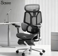 Chaise de Direction Ergonomique Hbada E3 Pro avec Dossier en Maille, Repose-Pieds, Support Lombaire, Mécanisme d'Inclinaison et Base Pivotante pour Usage Professionnel