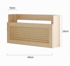 Giá để đồ treo tường hình chữ nhật bằng gỗ chắc chắn, thiết kế hiện đại sang trọng cho phòng khách gia đình. - Product Image 6