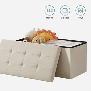 <span class=keywords><strong>Banc</strong></span> de rangement pliable, <span class=keywords><strong>coffre</strong></span> de rangement, repose-pieds - Product Image 6
