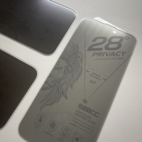 Protection d'écran en verre trempé anti-espion 28 pouces, dureté 9H, ultra-mince 0,4 mm, étanche, anti-traces de doigts, couverture intégrale