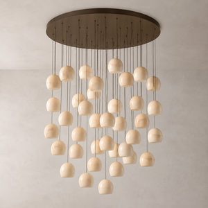 Lustre suspendu en céramique artistique personnalisé pour escalier, villa, hall d'hôtel, prix d'usine en gros - Product Image 2