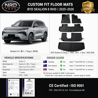 Karpet Mobil 3D TPE untuk BYD-Sealion 8 (Tang L)-RHD-HEV-7S_2025 I Tahan Air I Set Lengkap + Karpet Bagasi OEM/ODM I CE ISO Tanpa Bau