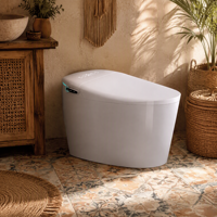 WC intelligent avec bidet intégré, siège chauffant, commande par application, drainage en S et chasse d'eau automatique