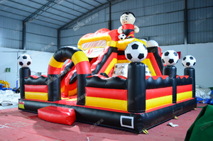 Phổ biến công viên giải trí trò chơi Inflatable Combo trượt Bouncer lâu đài với chủ đề Bóng Đá - Product Image 6