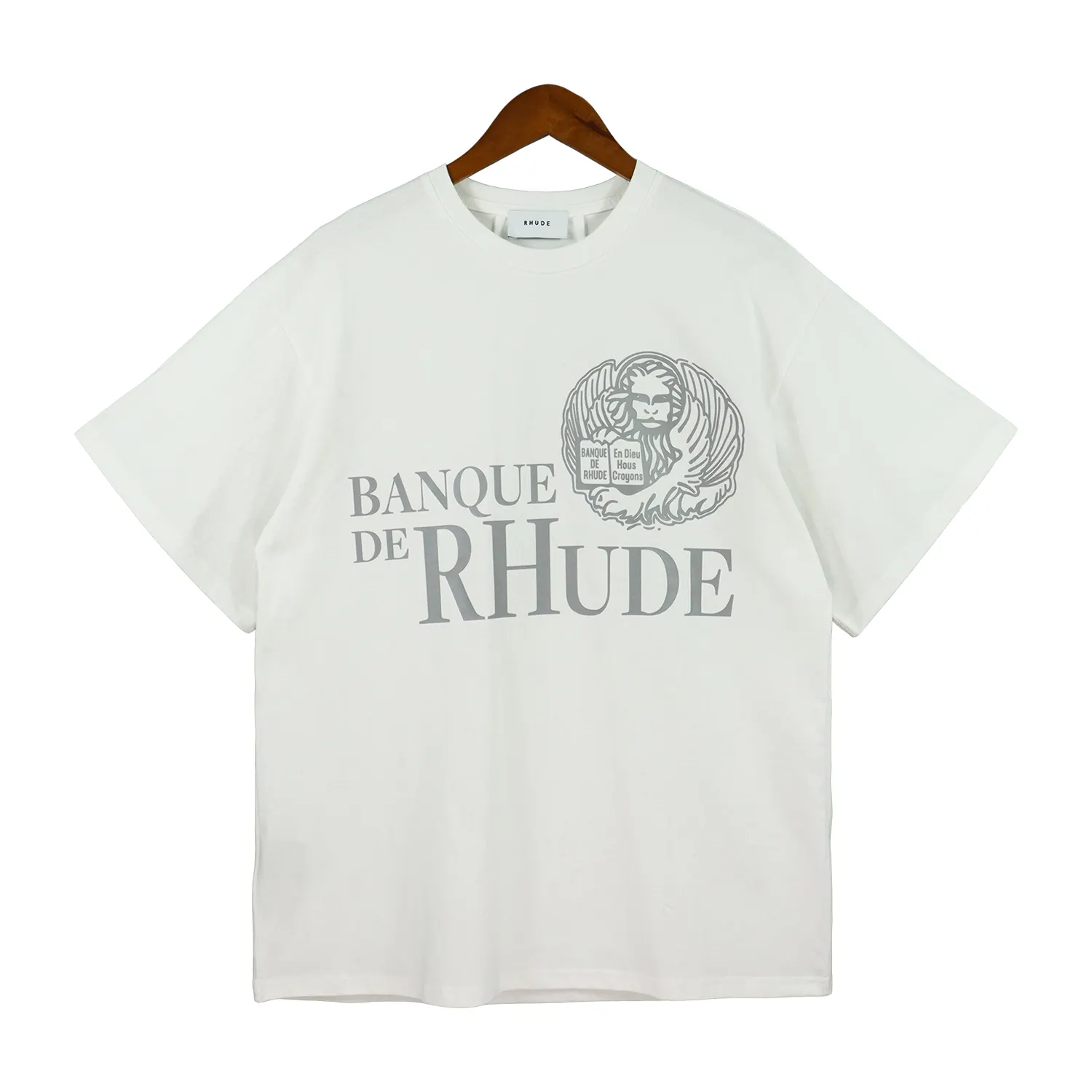 Rhude Men's logo printed short sleeved T-shirt high-end high-quality clothing wholesale