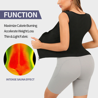 Corset de sudation pour femme, gaine amincissante pour le contrôle du ventre, entraînement et perte de poids, combinaison de sauna