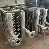 Section de serpentin d'échange thermique pour réfrigération industrielle avec cadre en acier galvanisé pour remplacement de condenseur évaporatif