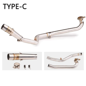 Pot d'échappement moto à enfiler pour NC700X NC700S NC750X NC750S <span class=keywords><strong>NC</strong></span> <span class=keywords><strong>750</strong></span> DCT 2012 - 2020, avec tube de liaison intermédiaire avant - Product Image 4
