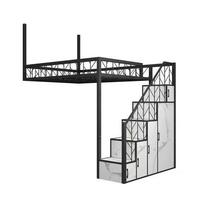 Lit superposé simple réglable en métal moderne et durable Meida MDL-G19 avec bureau amovible, garantie 8 ans, pour chambre et appartement (Entrepôt)