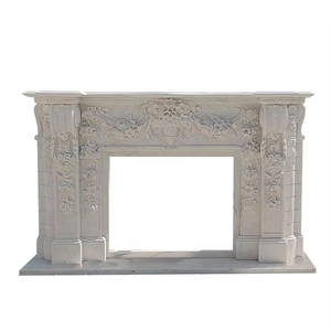 Trắng tự nhiên bằng đá cẩm thạch lò sưởi Kệ freestanding thiết kế với bức tượng người phụ nữ Khỏa Thân trang trí lò sưởi bằng gỗ - Product Image 1